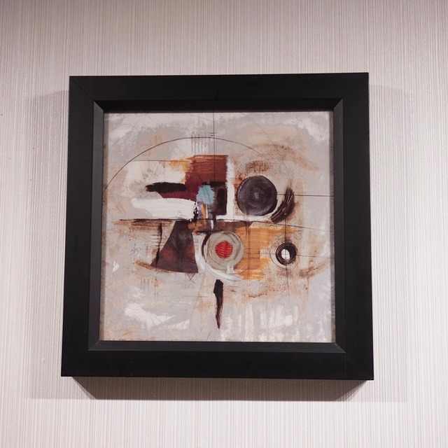 中古】抽象画 プリントアート アート 現代アート 壁掛け 北欧 モダン 