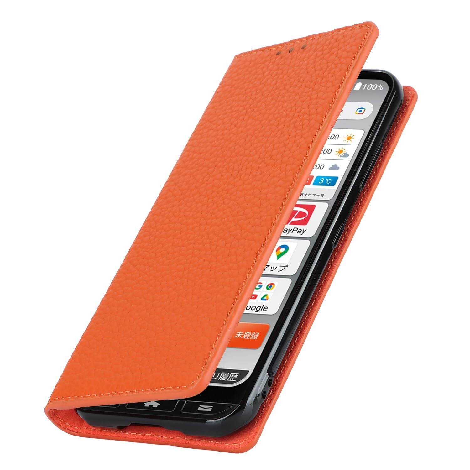 Eastwave 京セラ かんたんスマホ3 A205KC ケース 本革 牛革 簡単