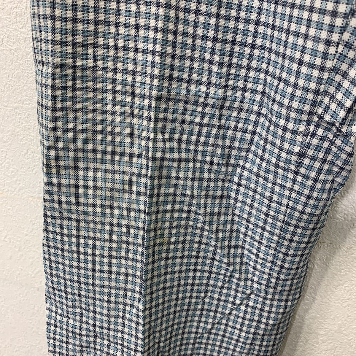 60s スラックス チェック柄 ネイビー　ロケットタロン　ピスポケ 24b105b8cc1d74998d922f98cae929
