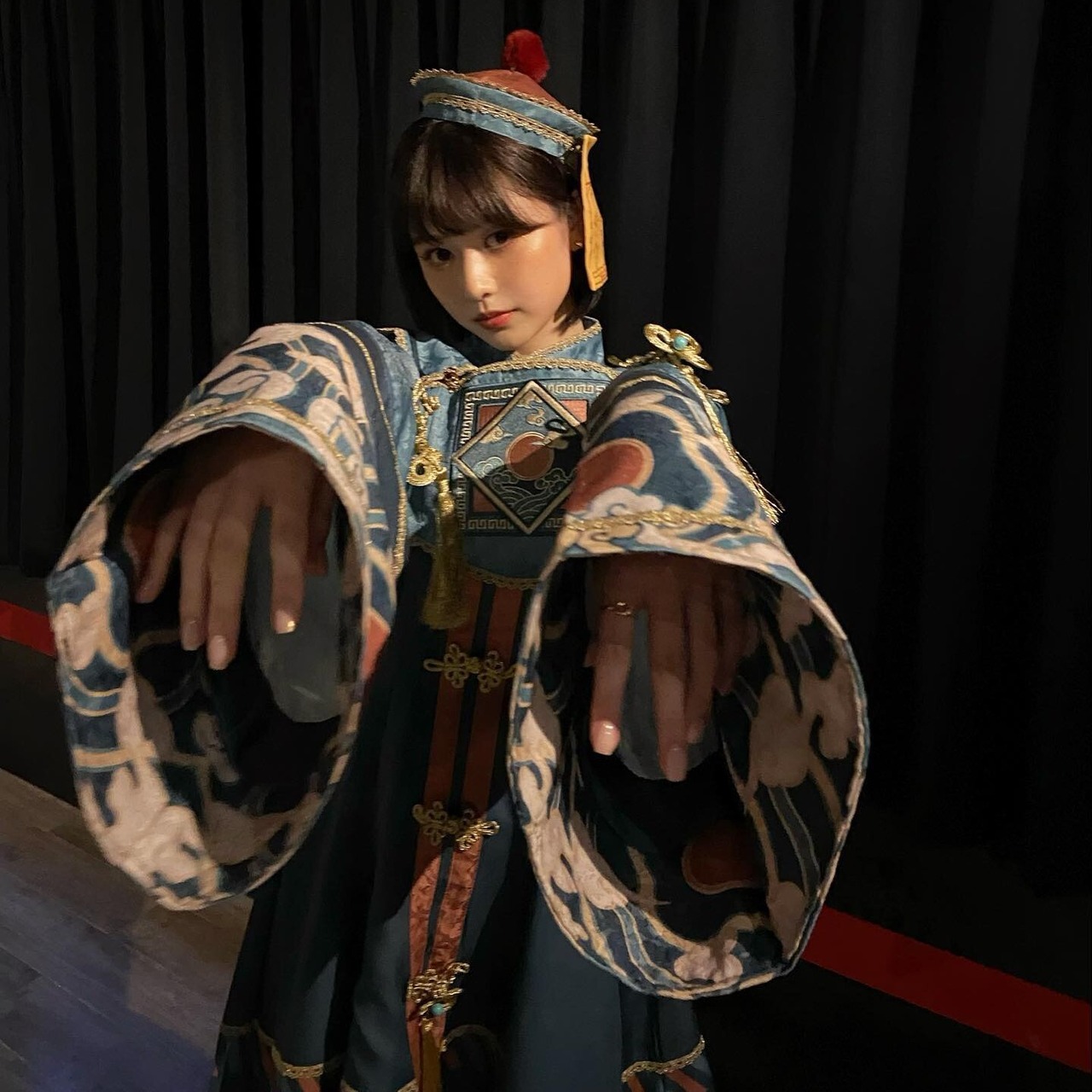 「最終在庫」桜姫ハロウィンのキョンシー トップス&ワンピース&帽子セットアップ