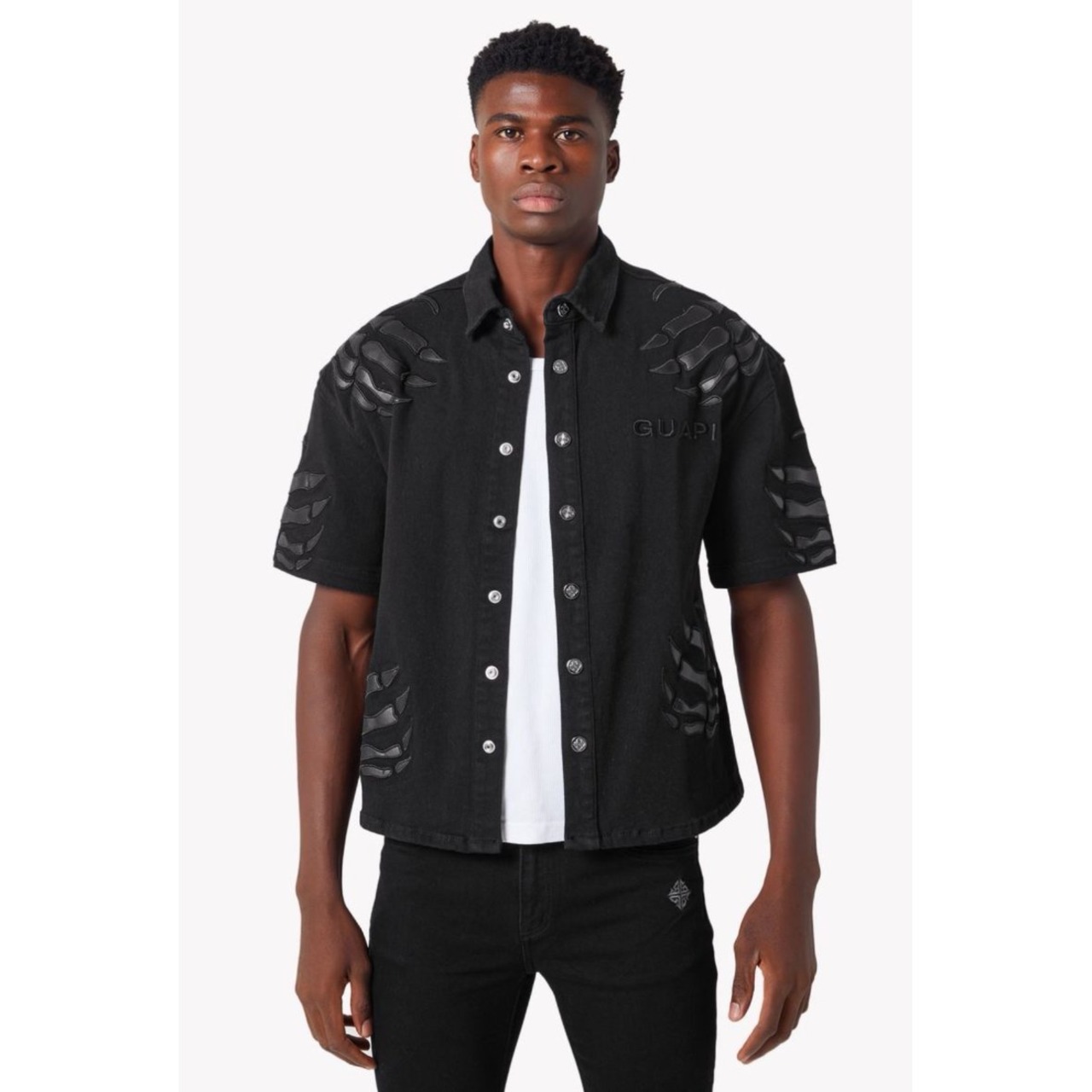 GUAPI / all black hell dragger denim shirts