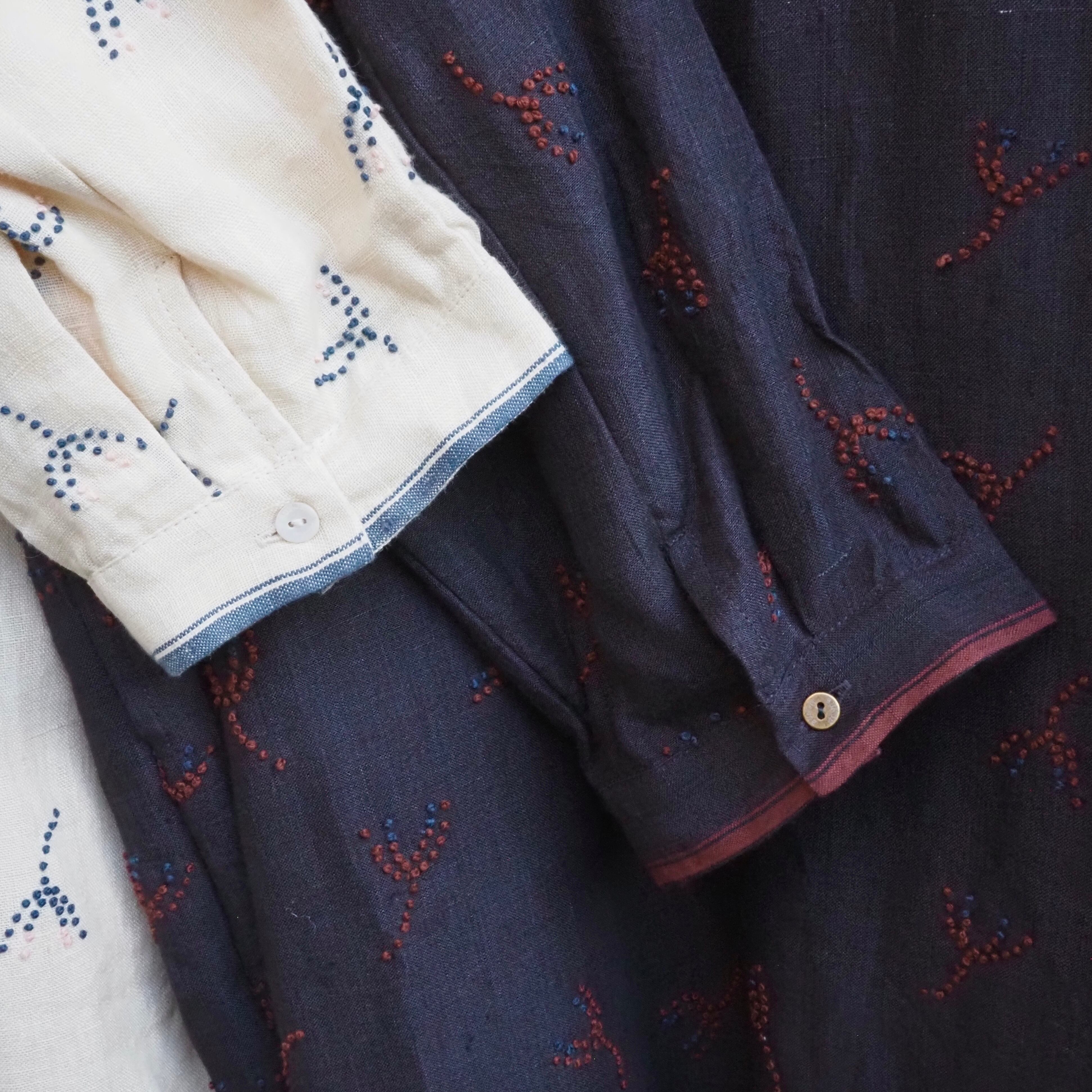 BUNON/Linen Over Jacket /カバーオール (ecru・black)