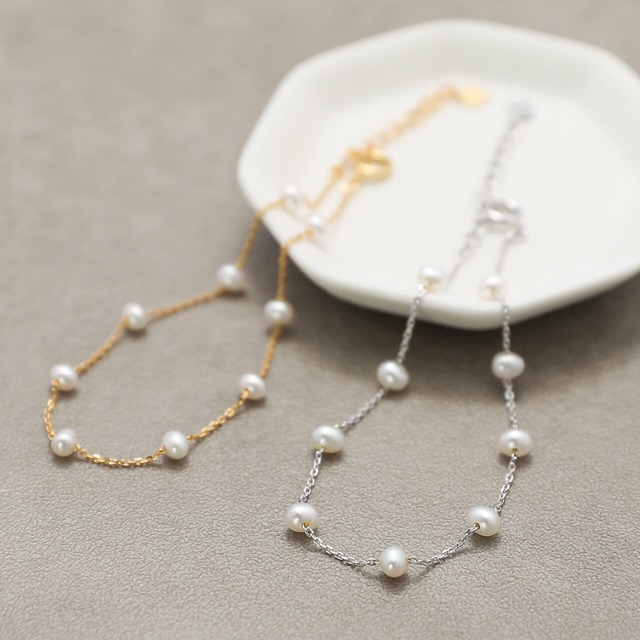 淡水パール SVブレスレット（sp-0021）