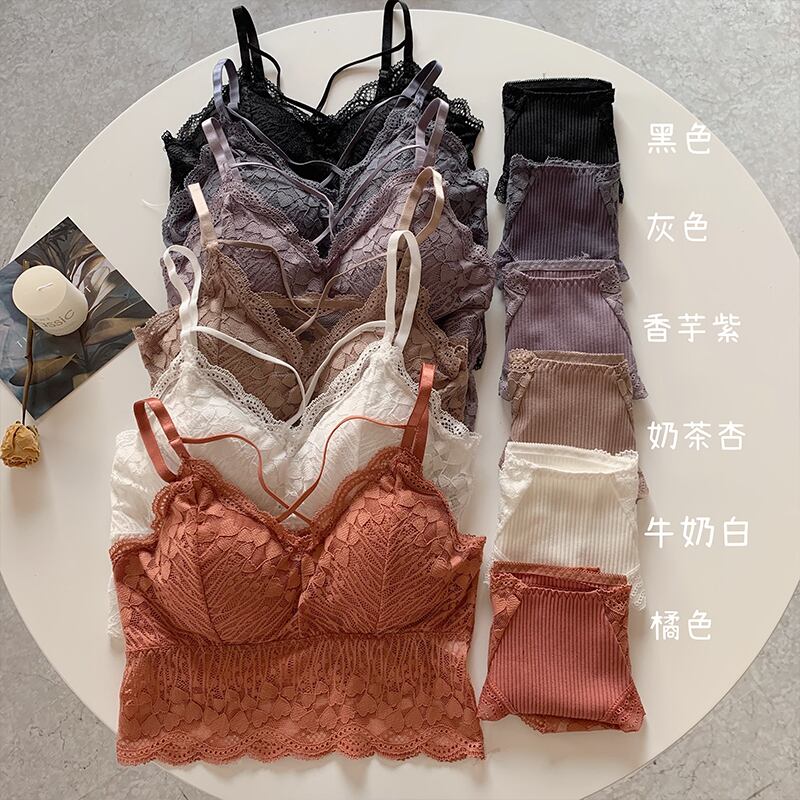 レース薄手ブラ セット レッド 刺繍 萌量不足80727775136