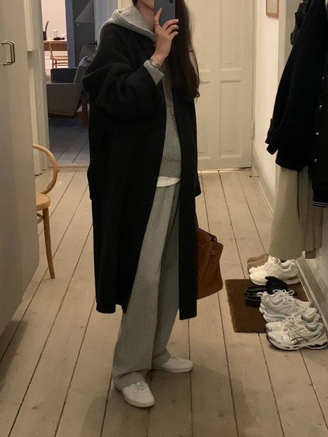 (OUNCE) dover hatchi hood  knit / 2color