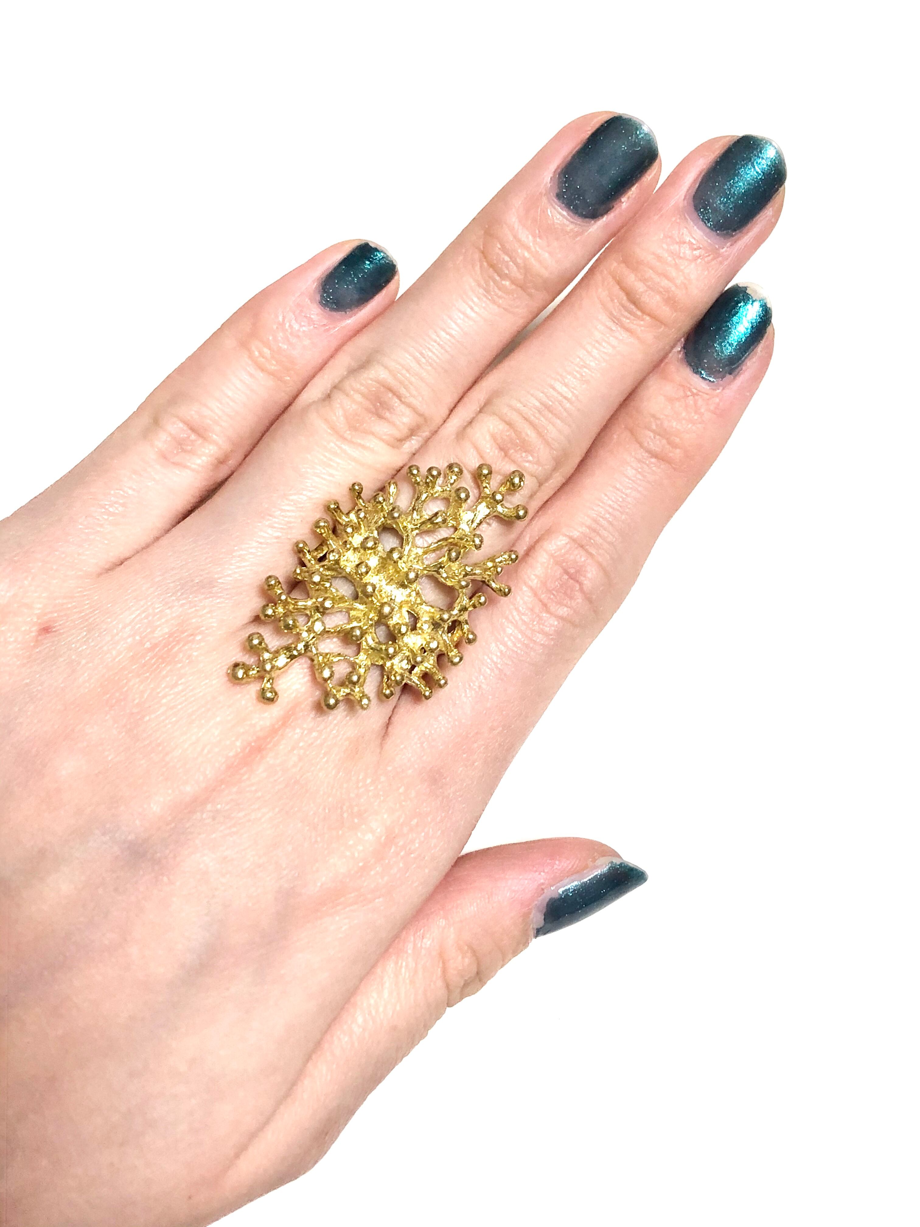 【TAMARI】Raw brass tree ring