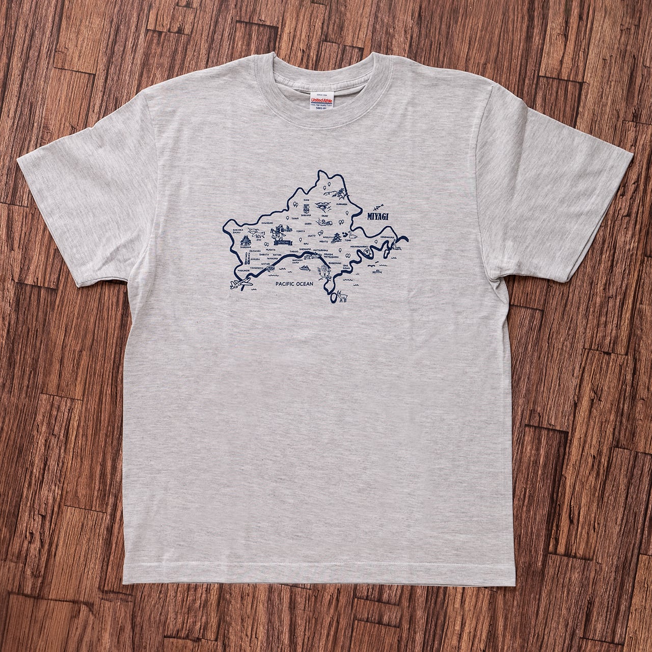 宮城のイラストマップTシャツ［S-05］ | T-BOAT