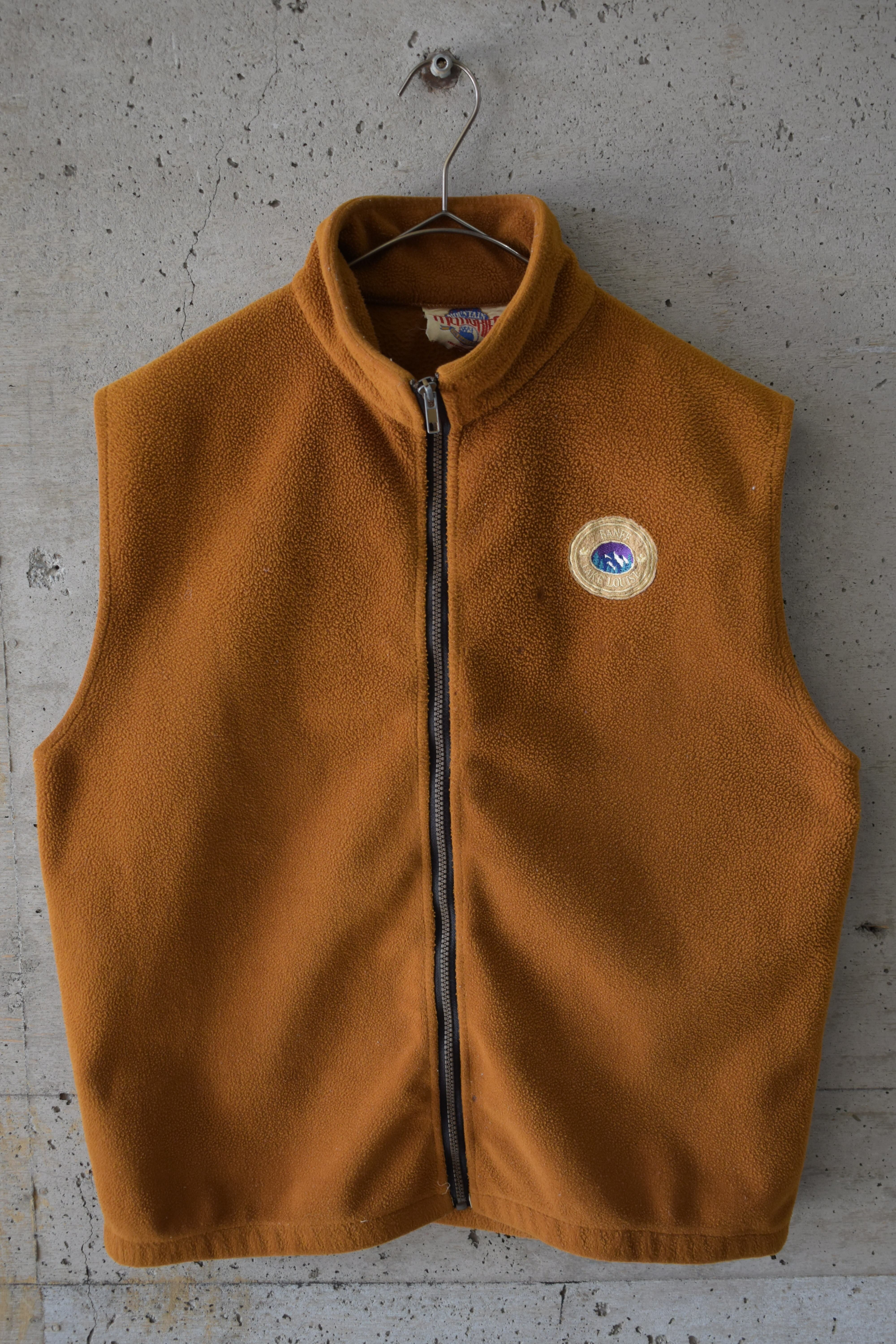 Orange-brown fleece vest