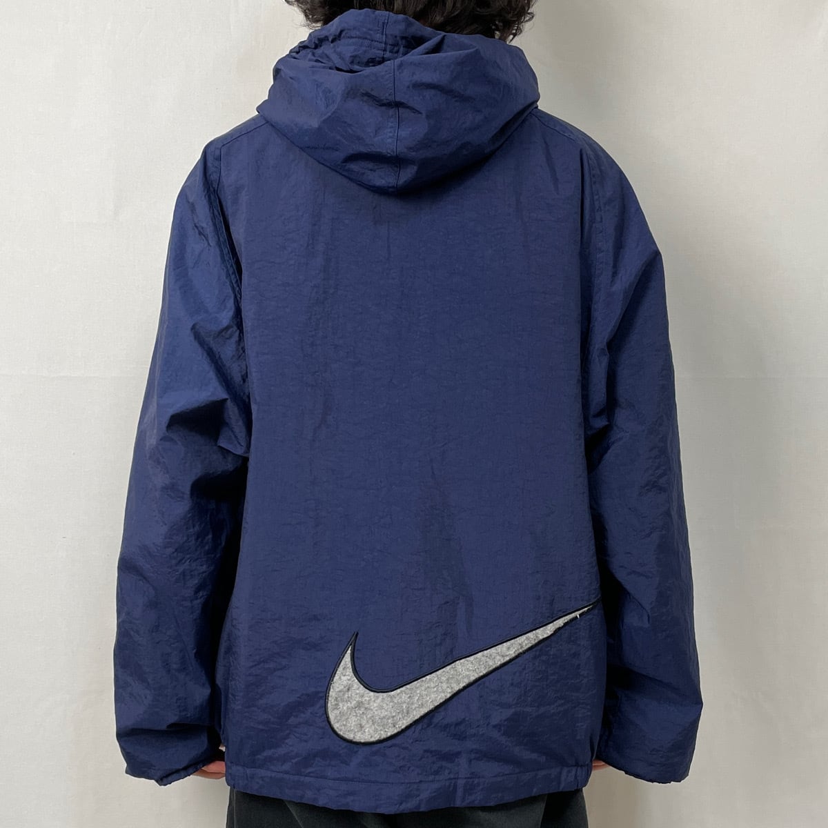 90s NIKE ナイロンジャケット フーディー ナイキ 古着 ヴィンテージ 裏