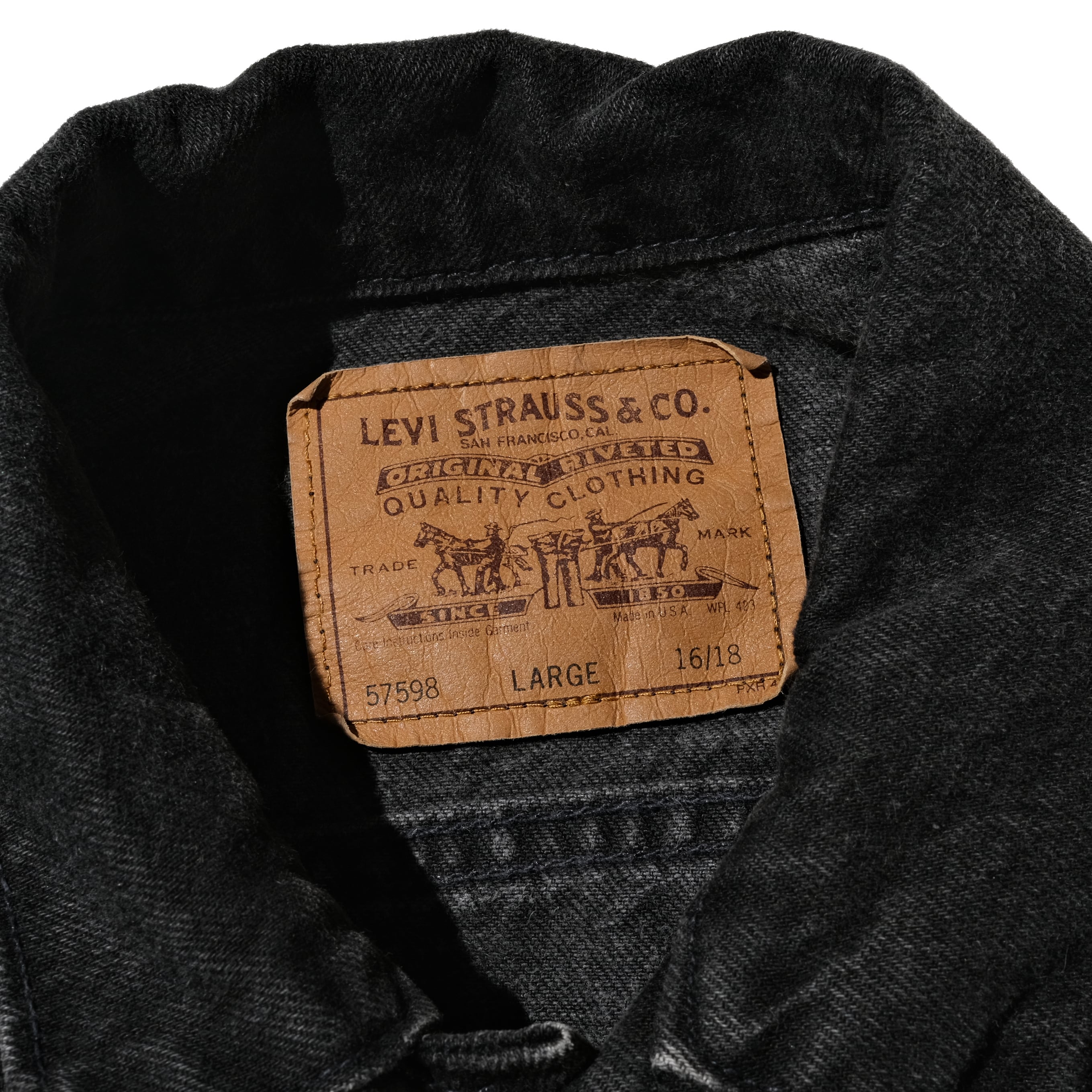 92's Levi's 57598 black denim Jacket made in USA [like M] | goodbuy