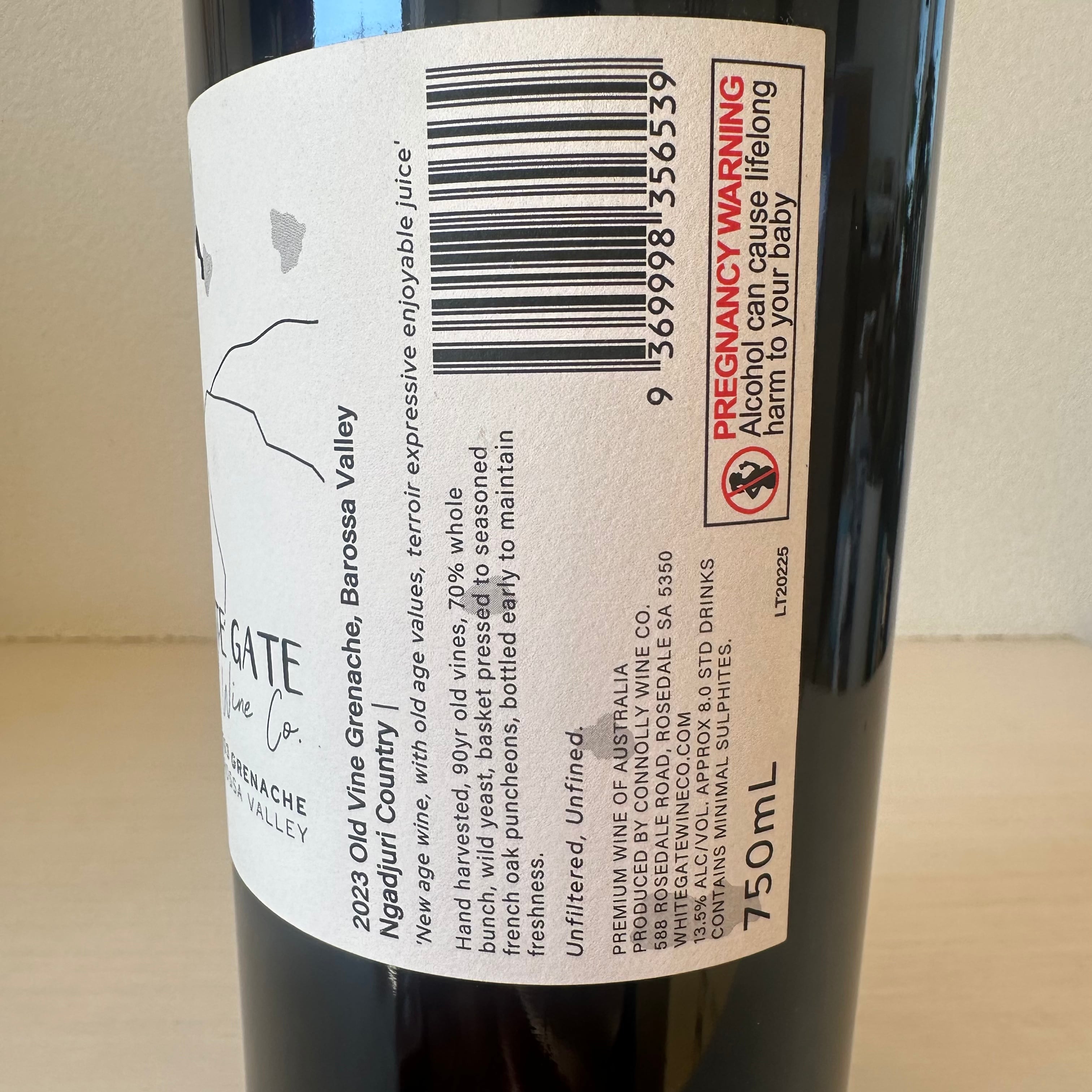 2023 Old Vine Grenache　オールド・ヴァイン・グルナッシュ　/White Gate Wine Co./オーストラリア