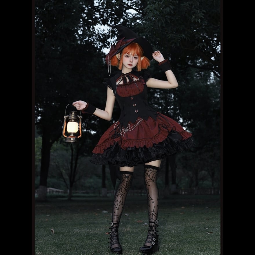 ゴスロリ ノースリーブワンピース カフス付き 魔女シリーズ｜Alice