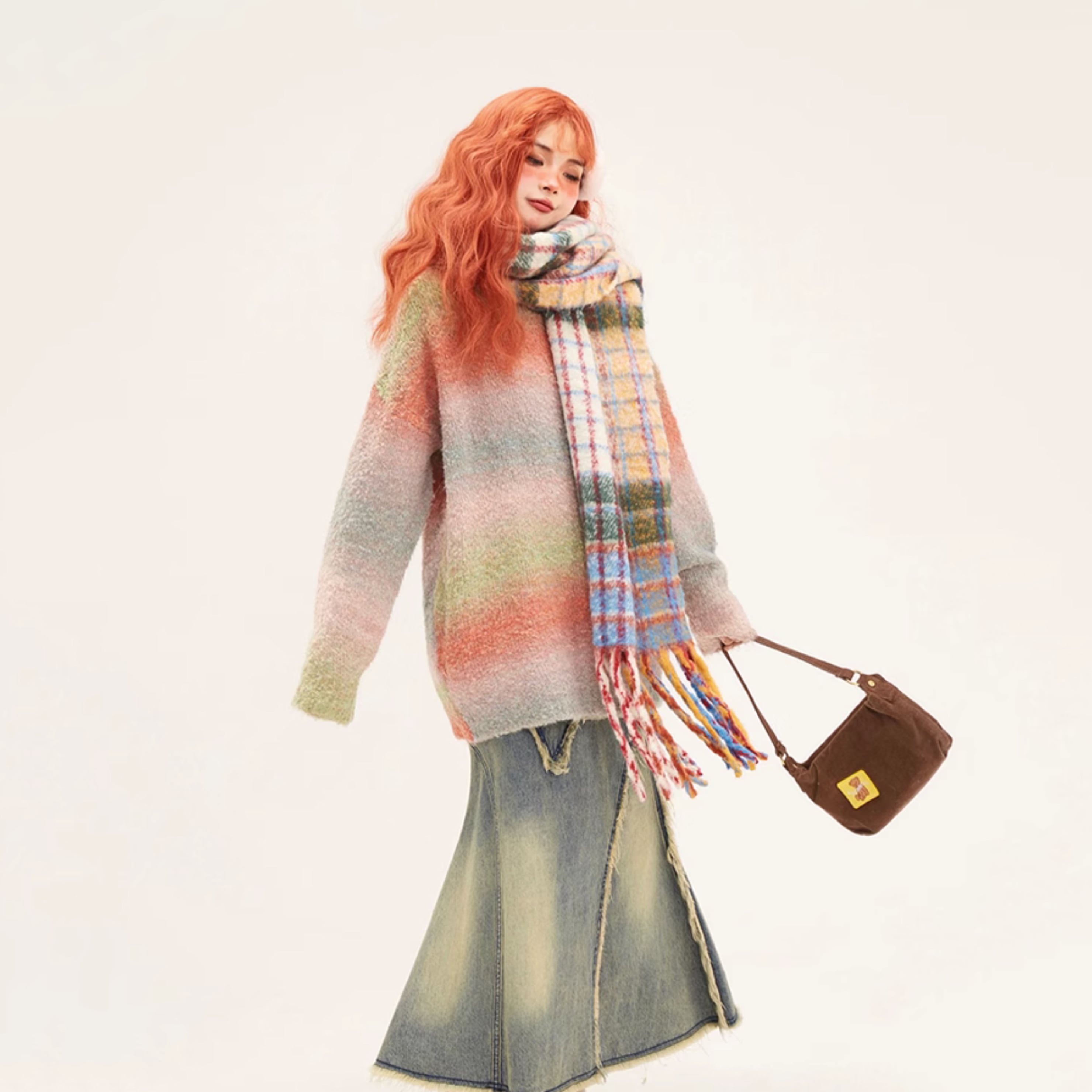 11SHOP97虹色のグラデーションニットセーター | citron elegant 11SHOP97虹色のグラデーションニットセーター | citron elegant