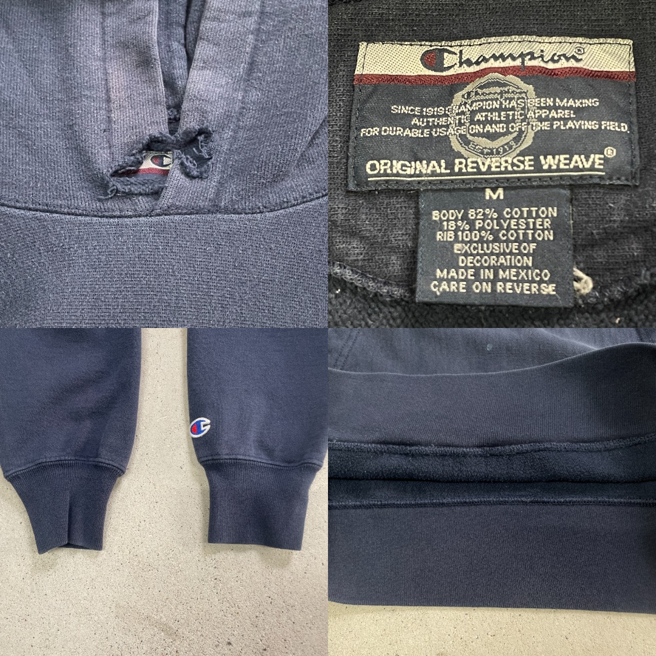 00年代 Champion チャンピオン リバースウィーブ スウェットパーカー 