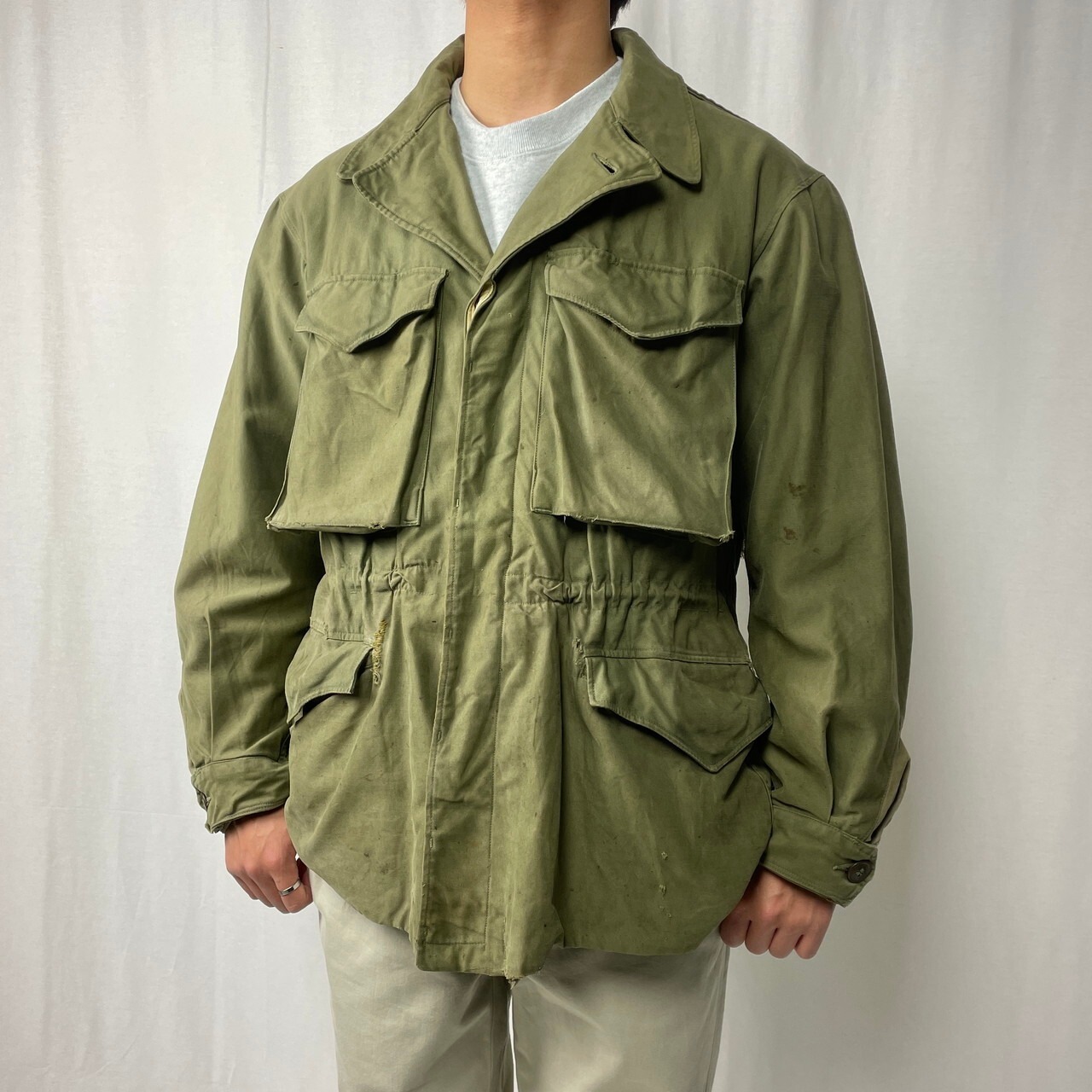 40年代 U.S.ARMY 米軍実品 M-43 ミリタリー フィールドジャケット 38S 