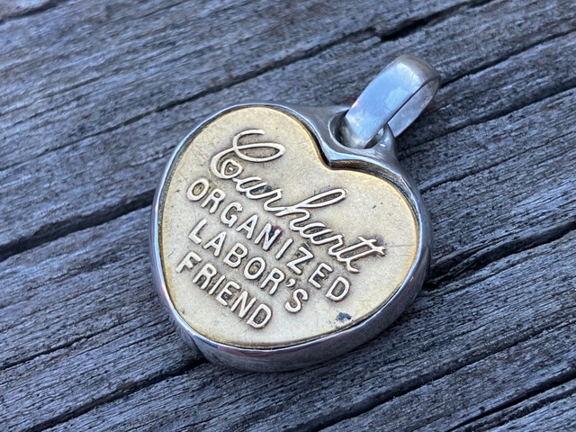 1910s〜 CARHARTT HEART CHANGE BUTTON SILVER 925 PENDANT TOP