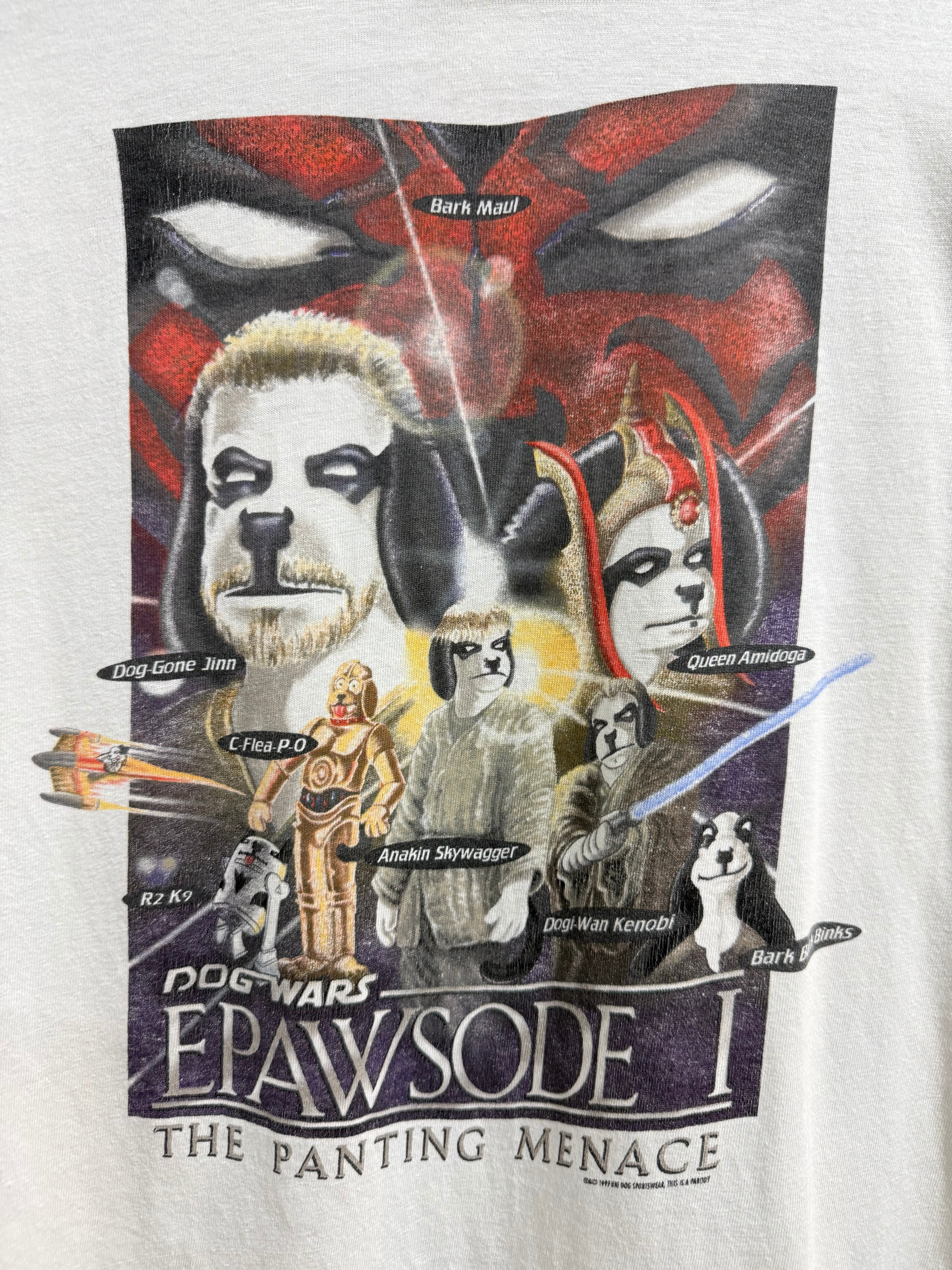 90s BIG DOGS × STARWARS DOGWARS Parody T-shirt / ビッグドッグス