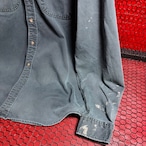 90s Carhartt ダックシャツ ペンキ リアルワーク グリーン カーハート