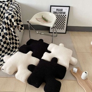 【CUSHION】シック不規則パズル形クッション 全6色