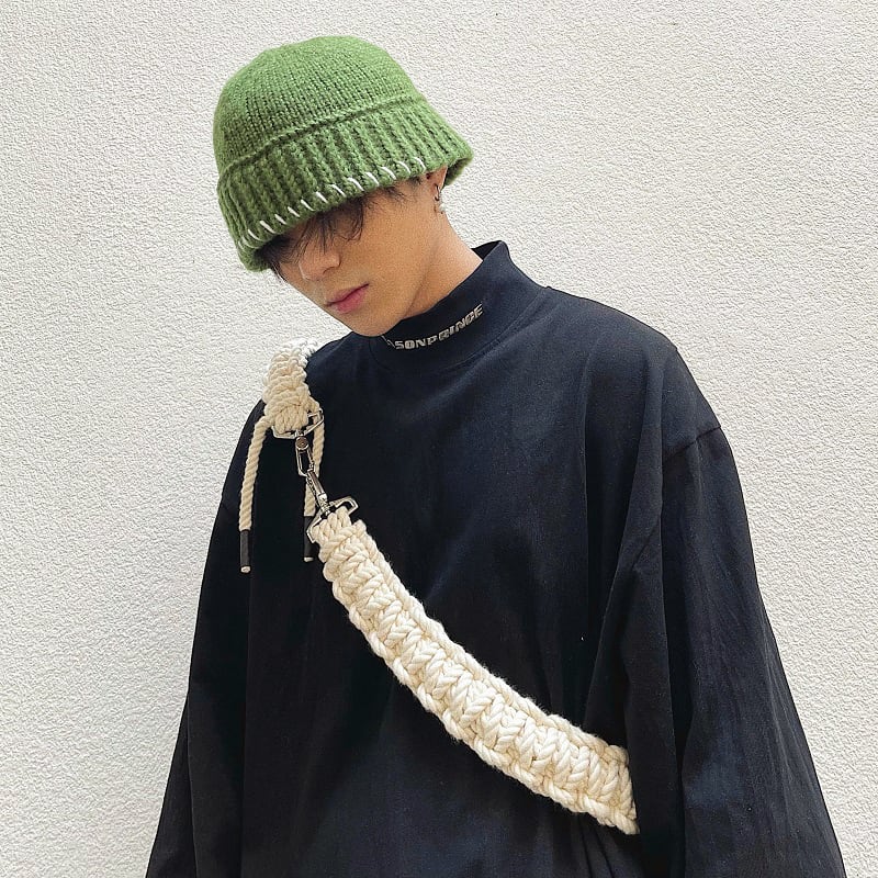 KARL DONOGHUE　ハンドメイド　ケーブル編みニット帽 KARL DONOGHUE ハンドメイド ケーブル編みニット帽 KARL DONOGHUE