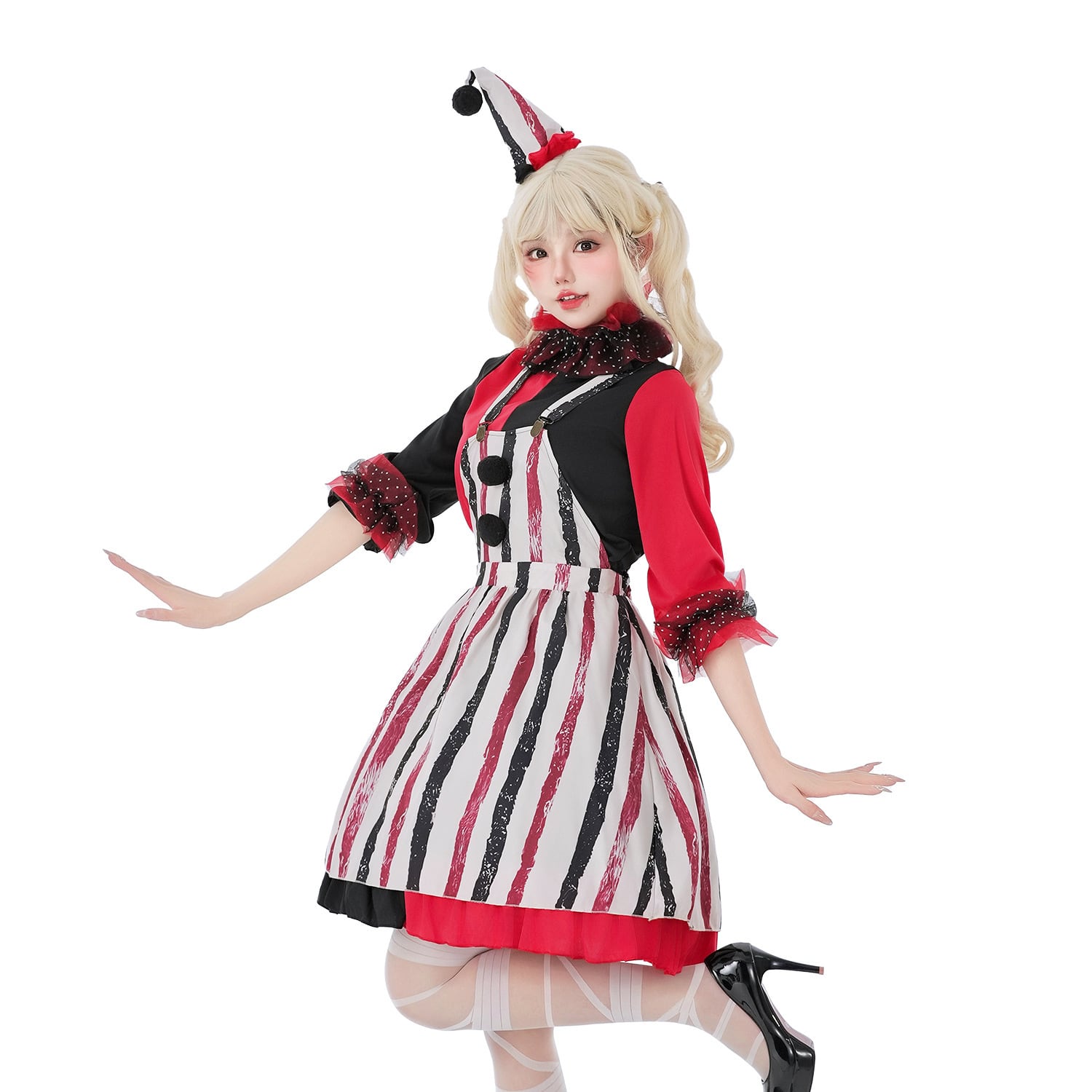 5点セット】 かわいい コスプレ ハロウィン ホラー ピエロ
