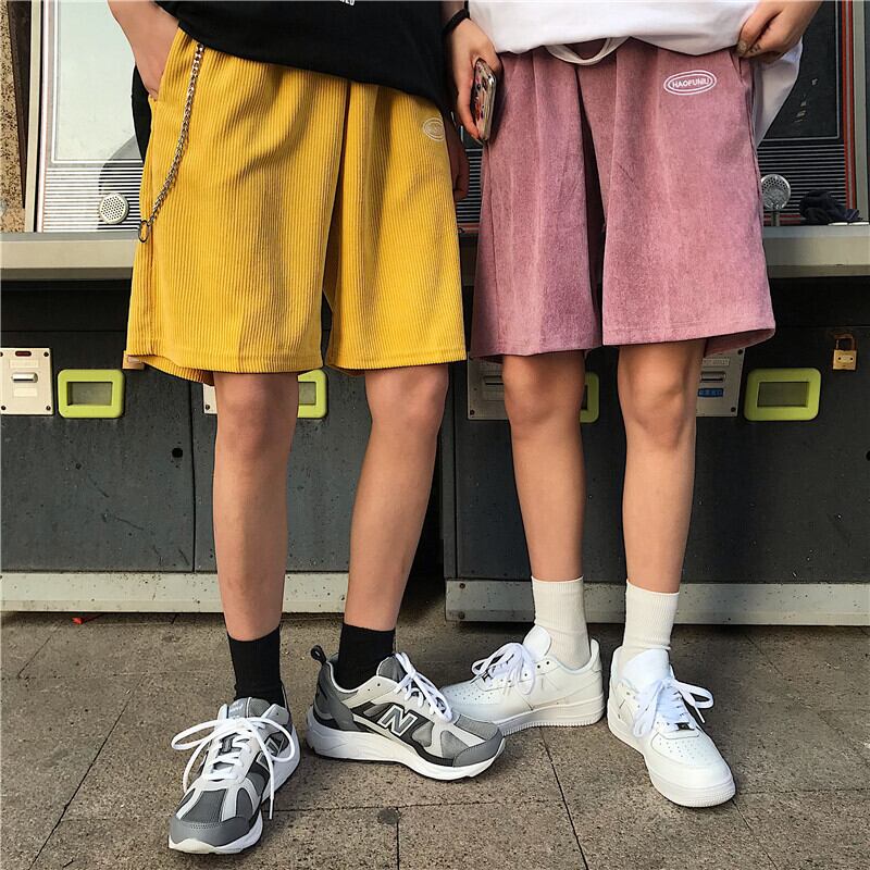 サマールーズカジュアルショーツ レディースコーデュロイパンツ ソリッド カラー 夏物 ブルマー ソリッドカラー ケッペル79582102492