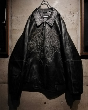 【Caka】Pelle Pelle Special Studded Black Leather Jacket