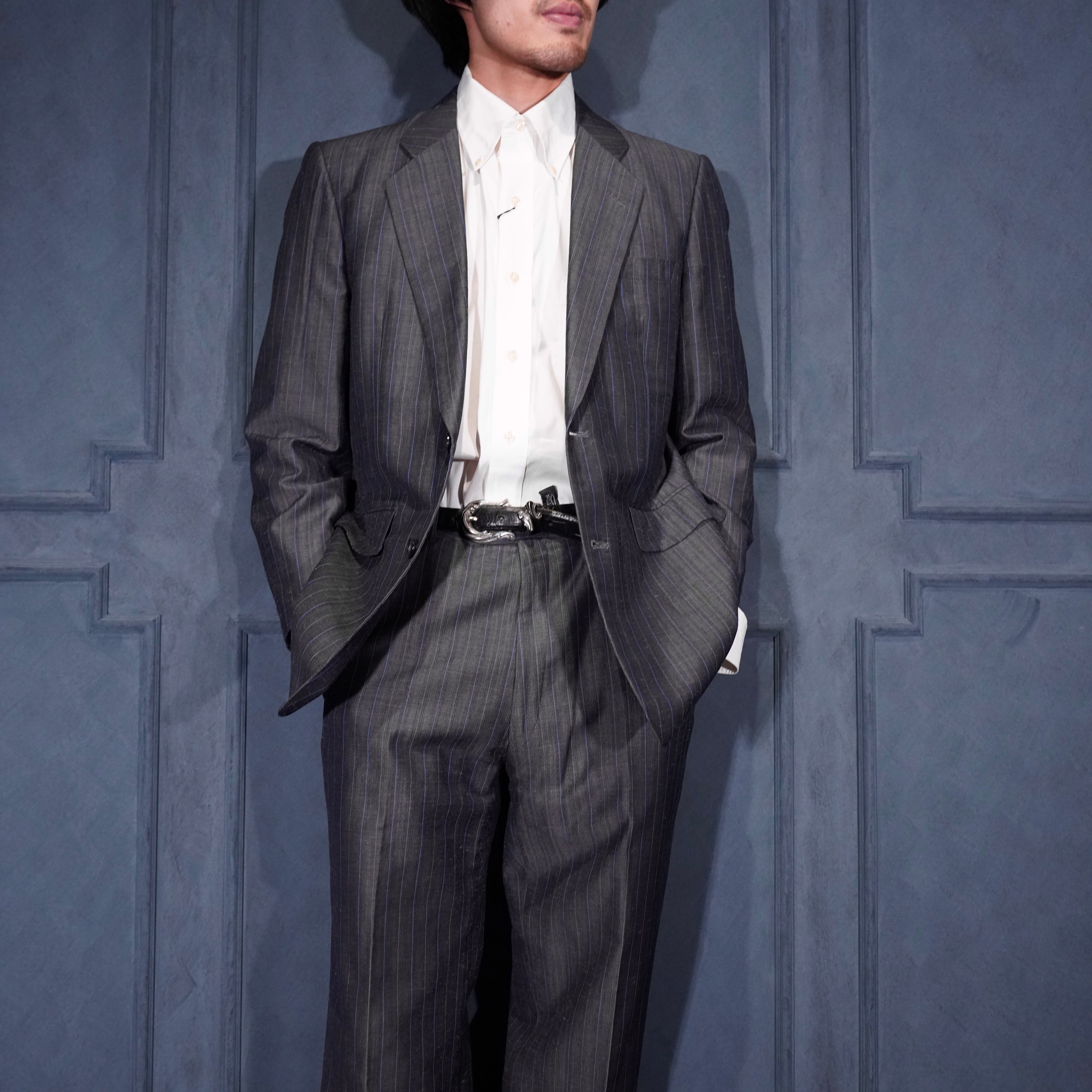 Dior*ディオール　ヴィンテージ スーツセットアップ　ストライプ テーラード Christian Dior STRIPE PATTERNED DESIGN SET UP SUIT/クリスチャン