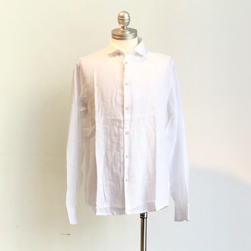 SSEINSE(センス)レギュラーカラーリネンシャツ/ホワイト