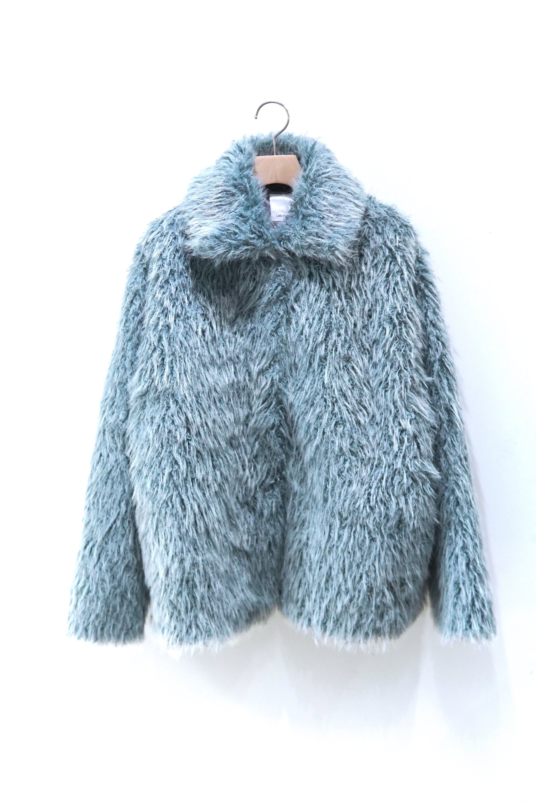 little suzie / ECO FUR SNAP FRONT JACKET / Sax Blue