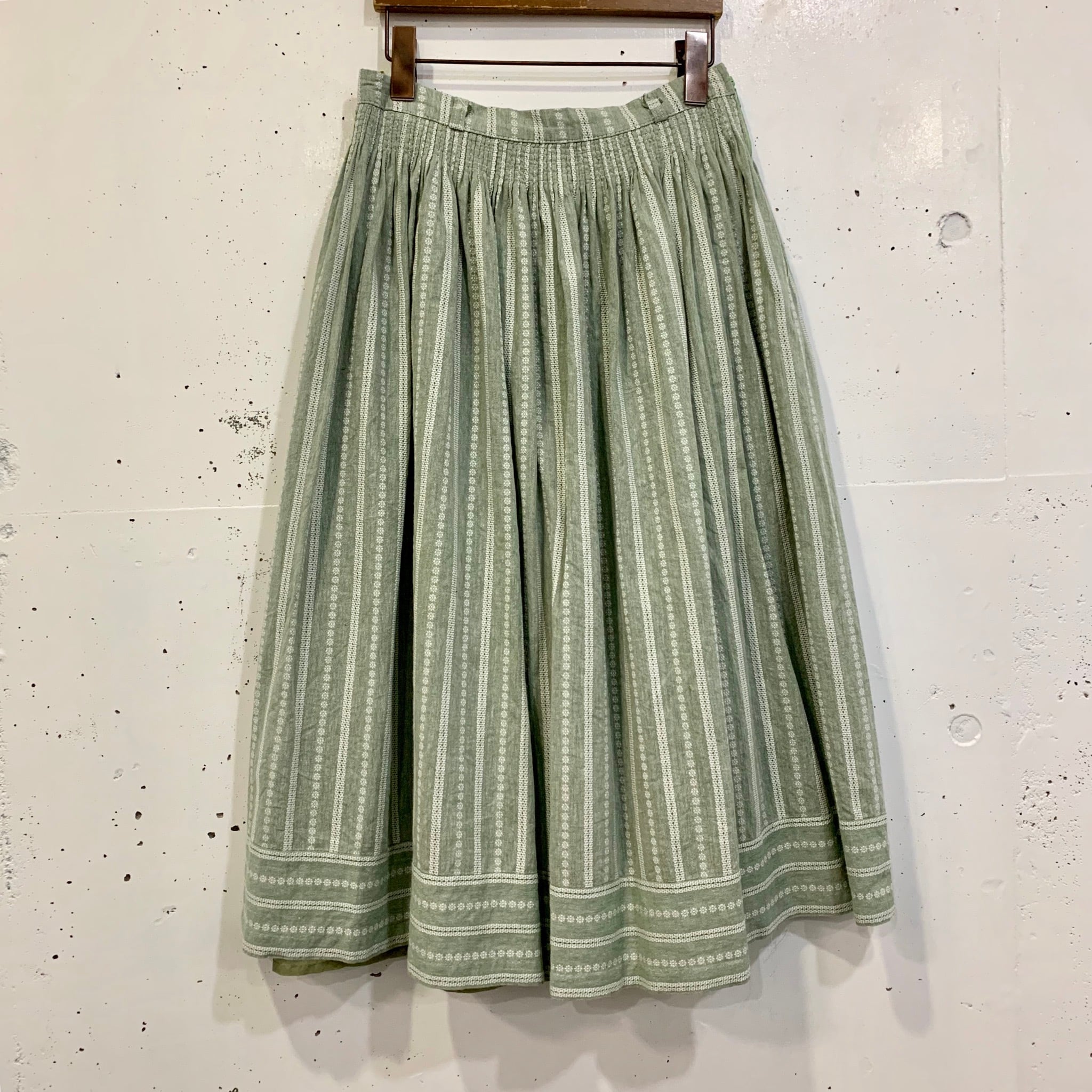 jantique vintage cotton フレアスカート ロングスカート