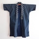 野良着 藍染襟 木綿 着物 古布 縞模様 クレイジーパターン ジャパンヴィンテージ リメイク素材 大正 昭和 | noragi jacket indigo collar kimono cotton japanese fabric vintage stripe crazy pattern