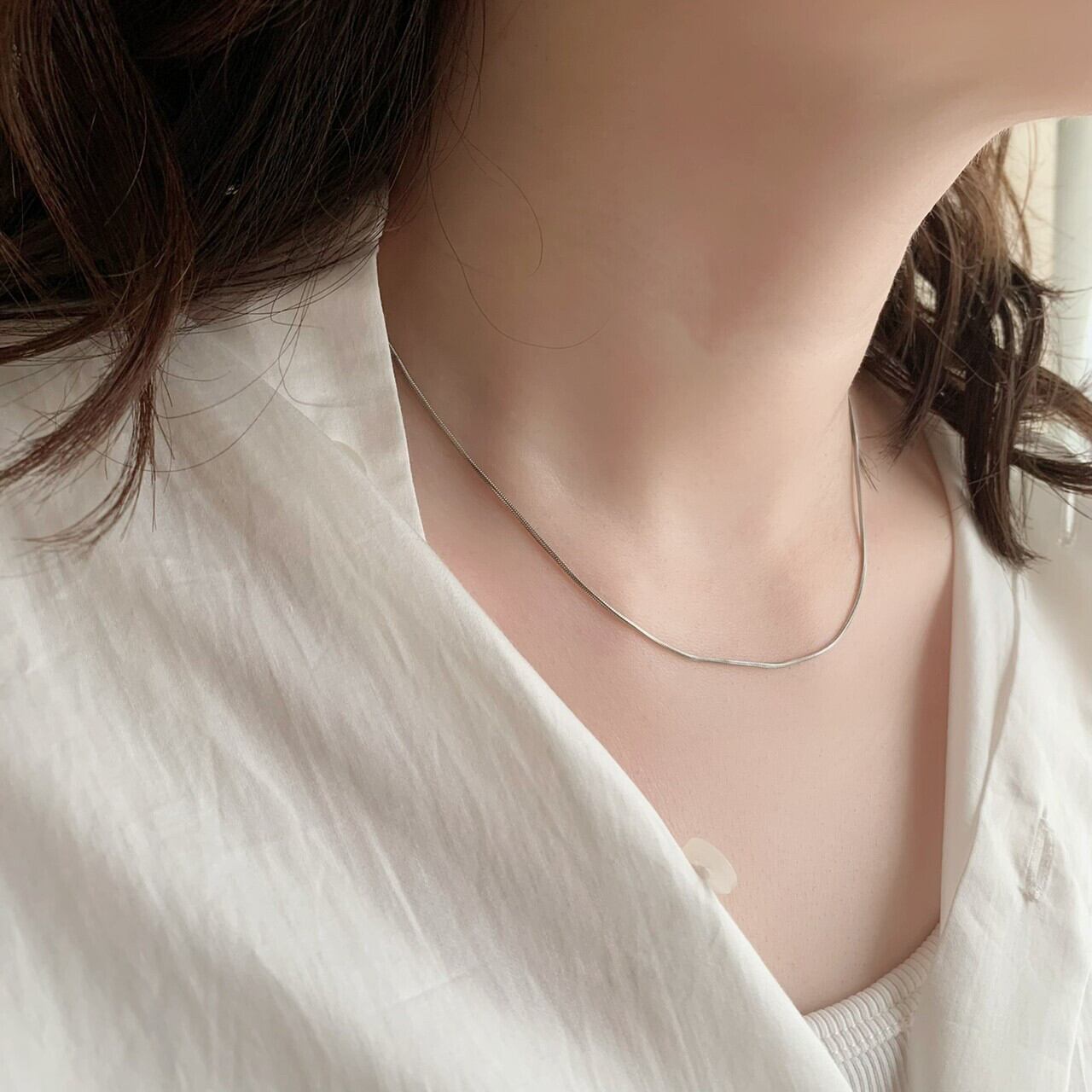 ［サージカルステンレス］SNAKE CHAIN NECKLACE