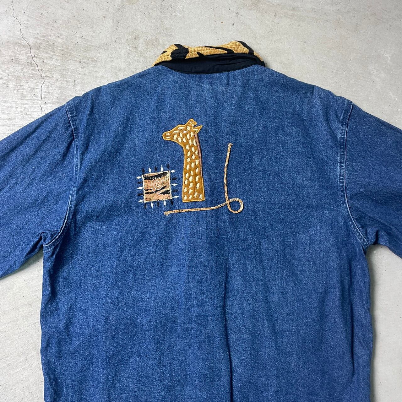 Carrie Allen デニムジャケット アニマル 刺繍 レディース Carrie Allen デニムジャケット アニマル 刺繍 レディース