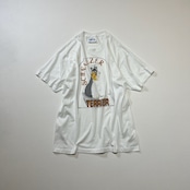 90s シングルステッチ　シュナウザー　犬　アニマル　Tシャツ　ホワイト 古着