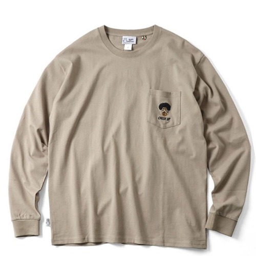 gym master ジムマスター 7.4oz CHEERUP 刺繍ロンTee G221753 ベージュ(31)