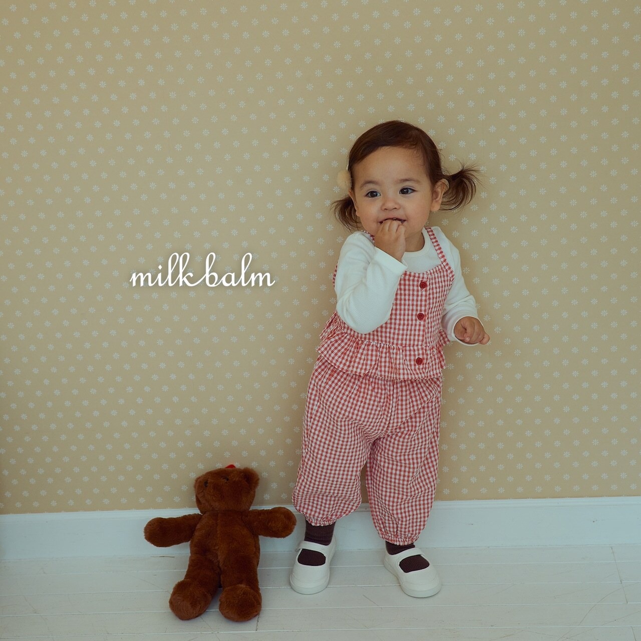 韓国子供服 / 26Autumn / Milkbalm / キャンディーチェックパンツ / 女子服 / キッズ服 / 秋服 *XS~XL*