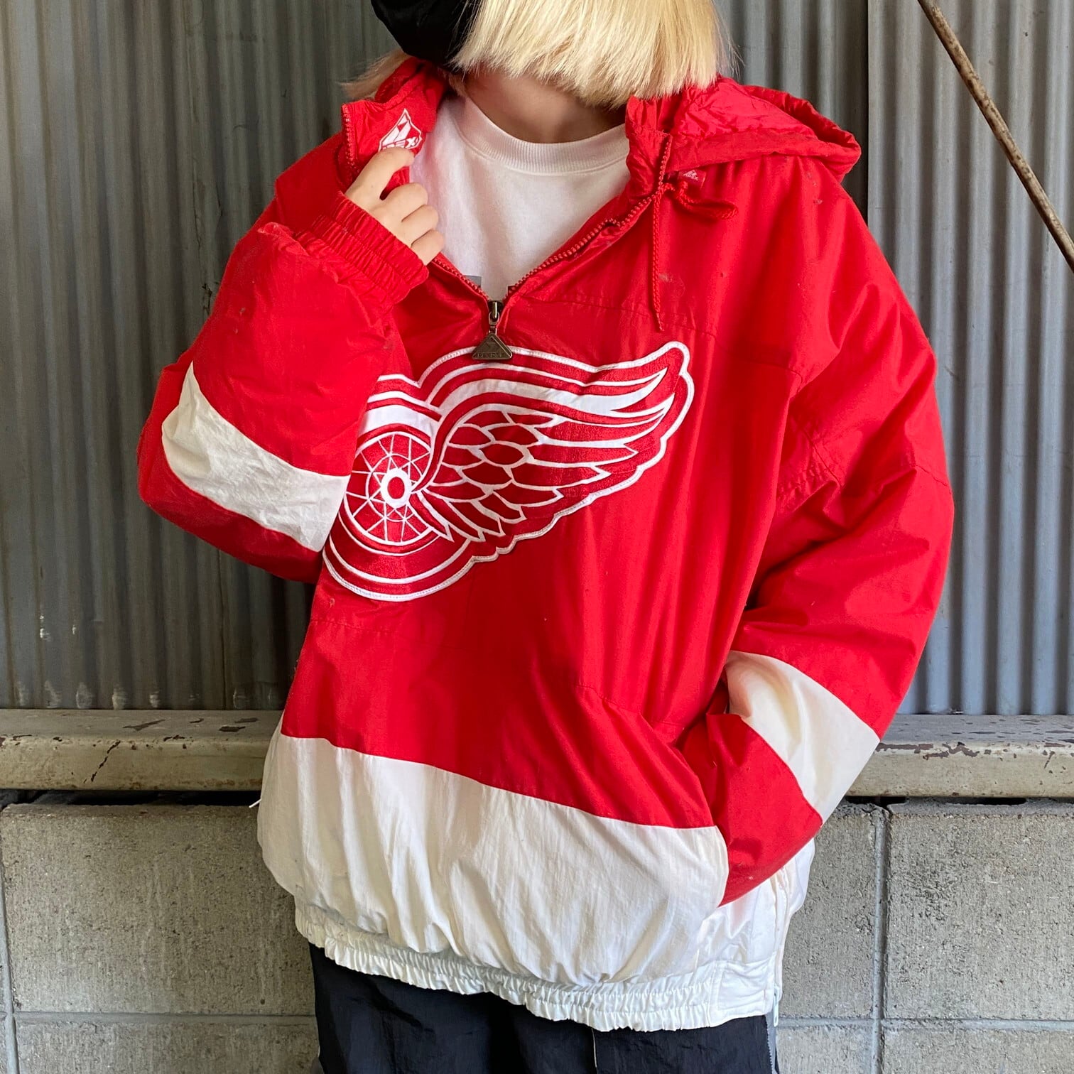 90s  RED WINGS プルオーバー NHL