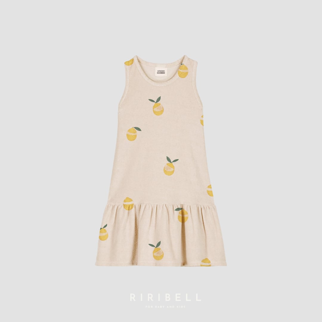 予約/送料無料【STUDIO BOHEME】DRESS PLAYA - SAND / LEMON