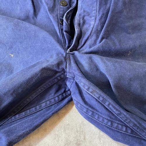 60s Au Fusil フレンチワーク コットン ブルー パンツ W31 詳細写真4