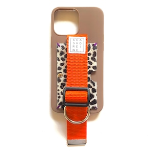 for iPhone【 animal 】brown × blood orange