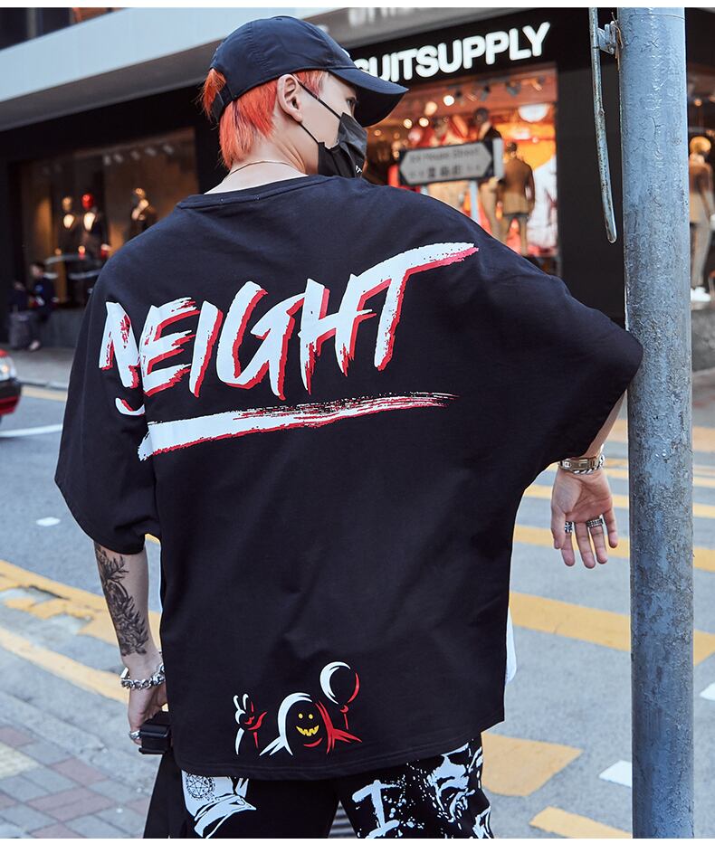 全2色 Tシャツ カットソー プリント カジュアル ストリート 