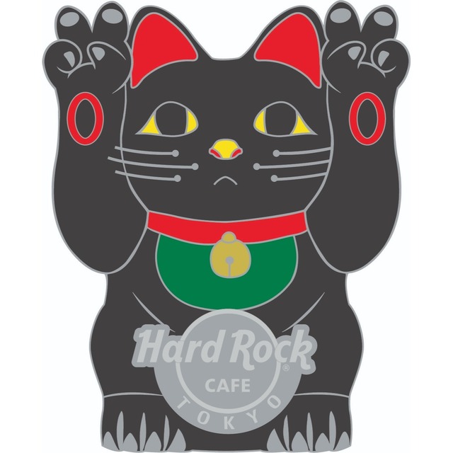 Online Shop限定 TOKYO 東京 Lucky Cat Pin Black