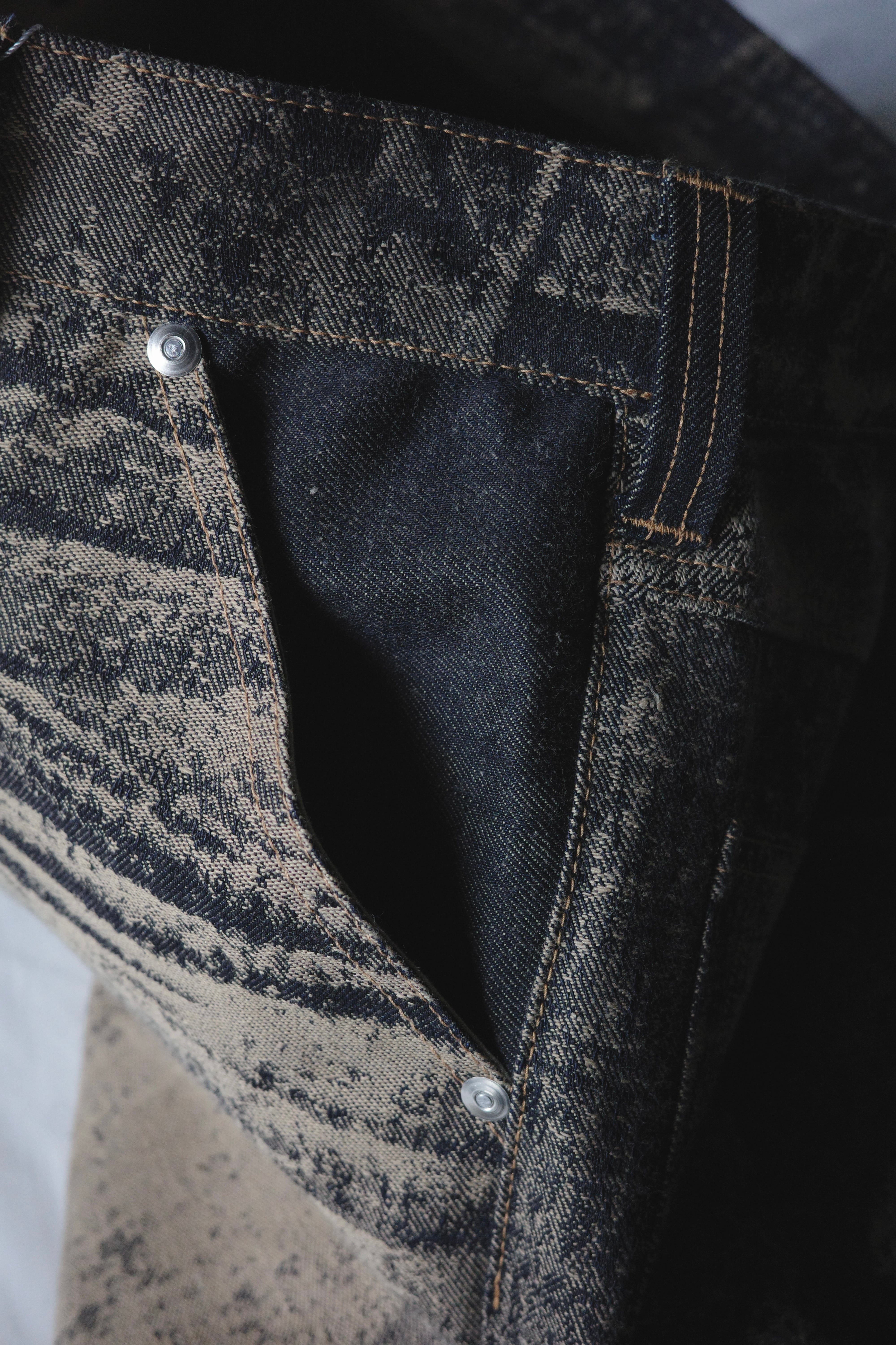 daisuke tanabe【x-ray jacuard denim trouser -black-】 | lloomm