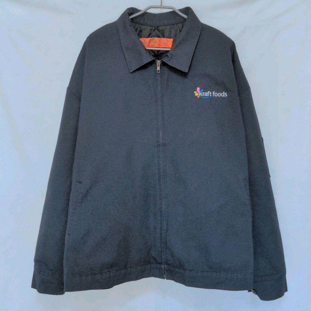 90s REDKAP ワークジャケット 企業 ロゴ刺繍 ビッグサイズ US古着