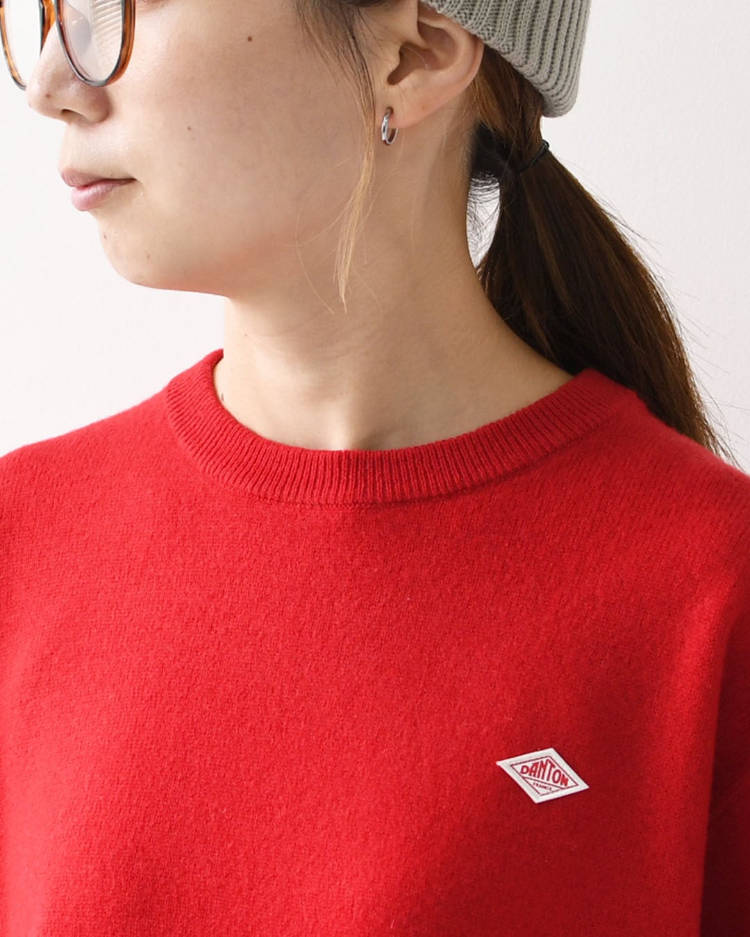 DANTON [ダントン] W LAMBSWOOL CREW NECK KNIT PULLOVER [DT-D0027LMW