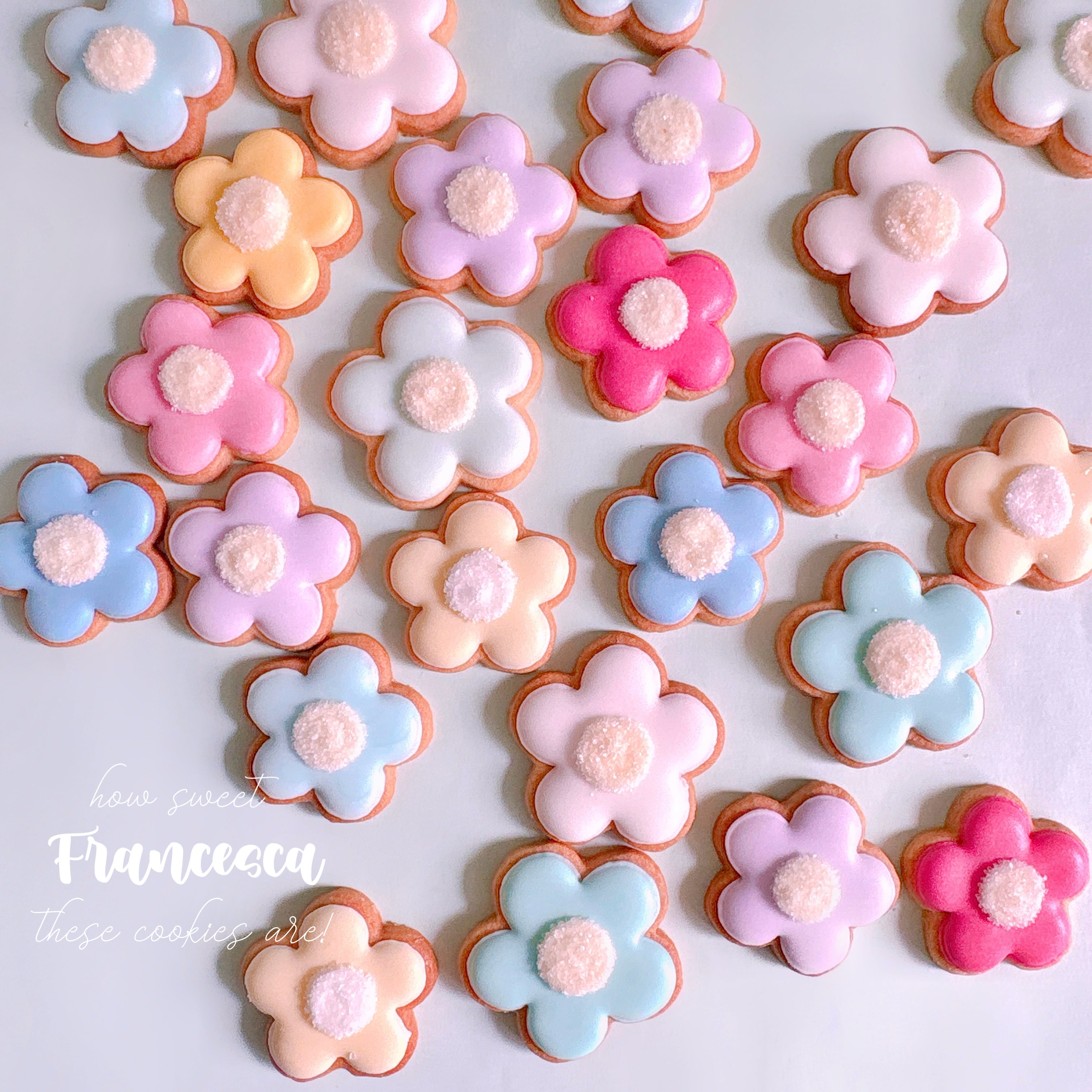 ミニデイジーのアイシングクッキー | Francesca von Sweets