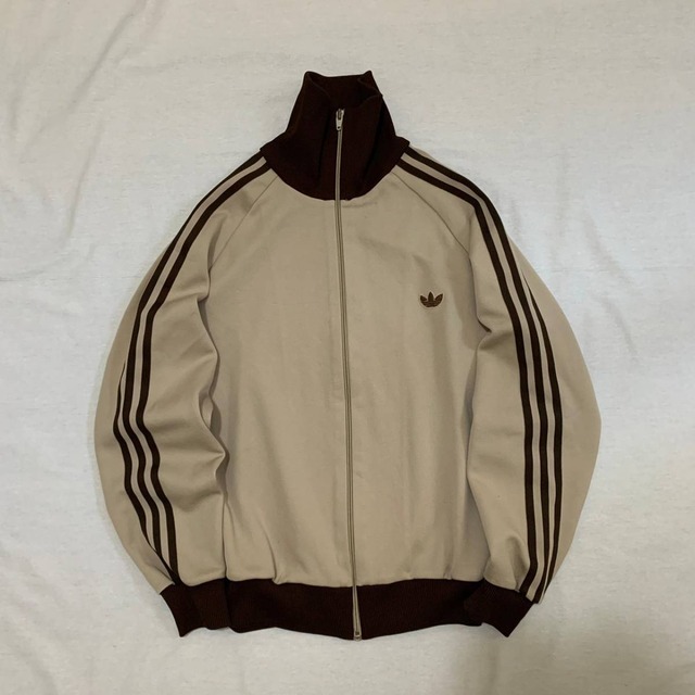 70s 西ドイツ　adidas アディダス　デサント製　ジャージ　　ブラウン