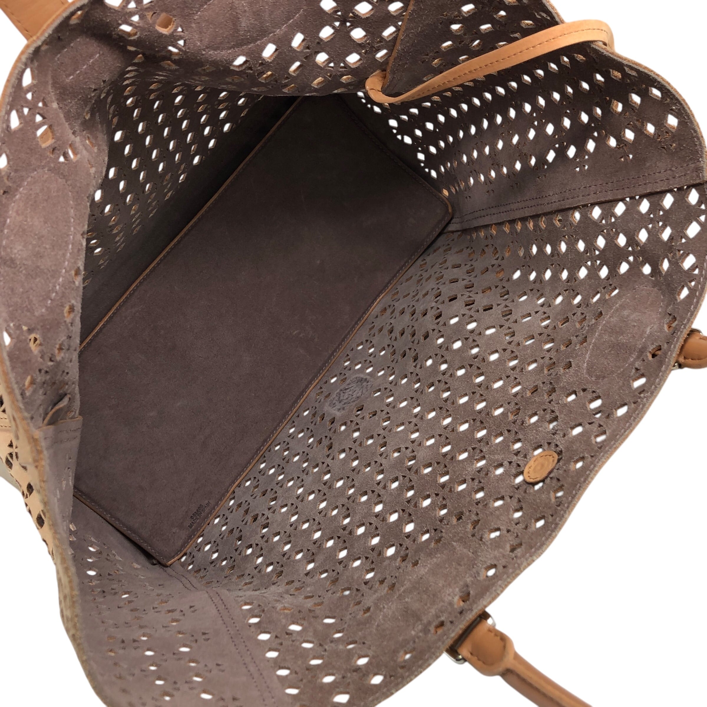 LOEWE ロエベ カットワーク ハンドバッグ ベージュ アナグラム