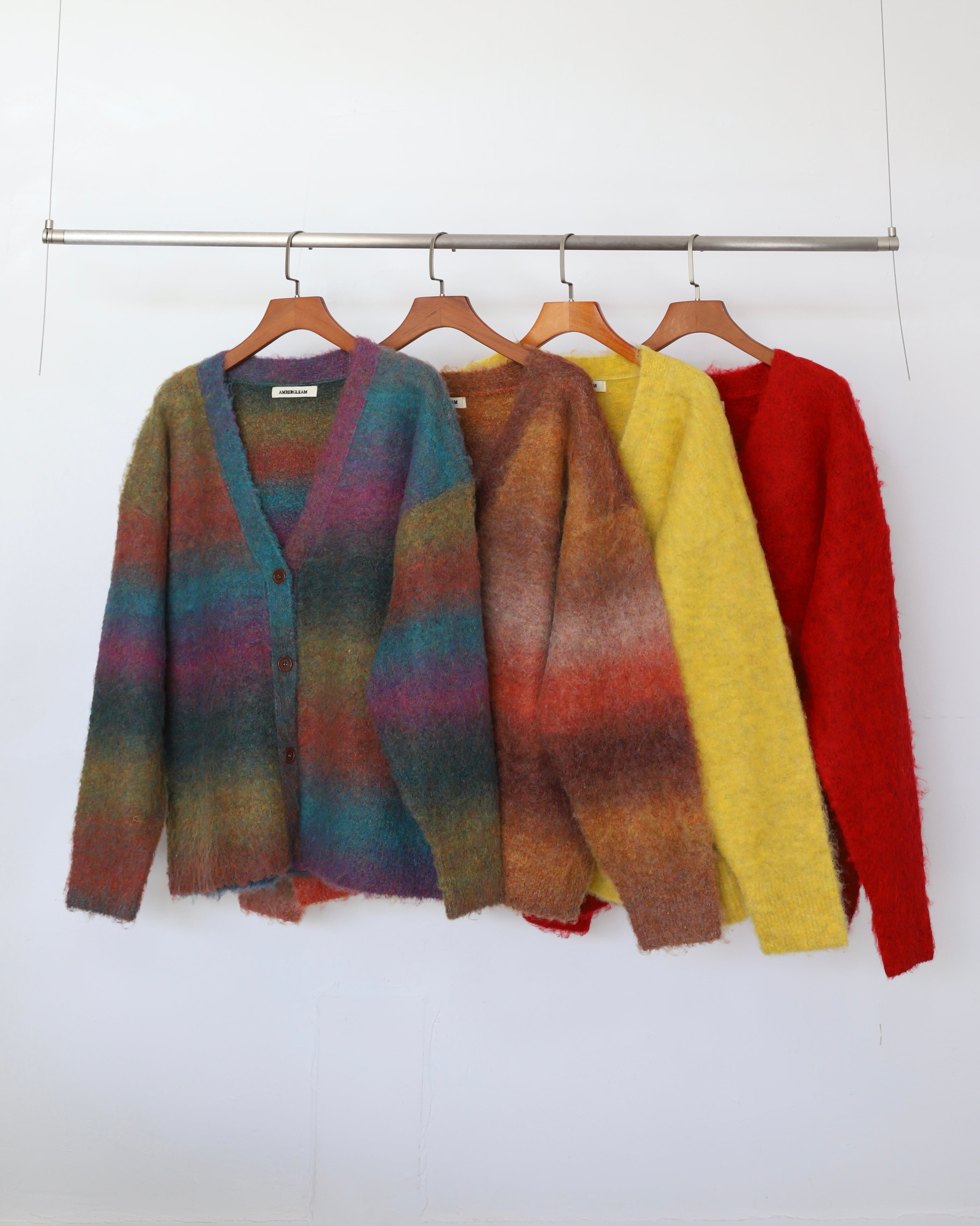 AMBERGLEAMソフトライトニットカーディガン/レインボー L 